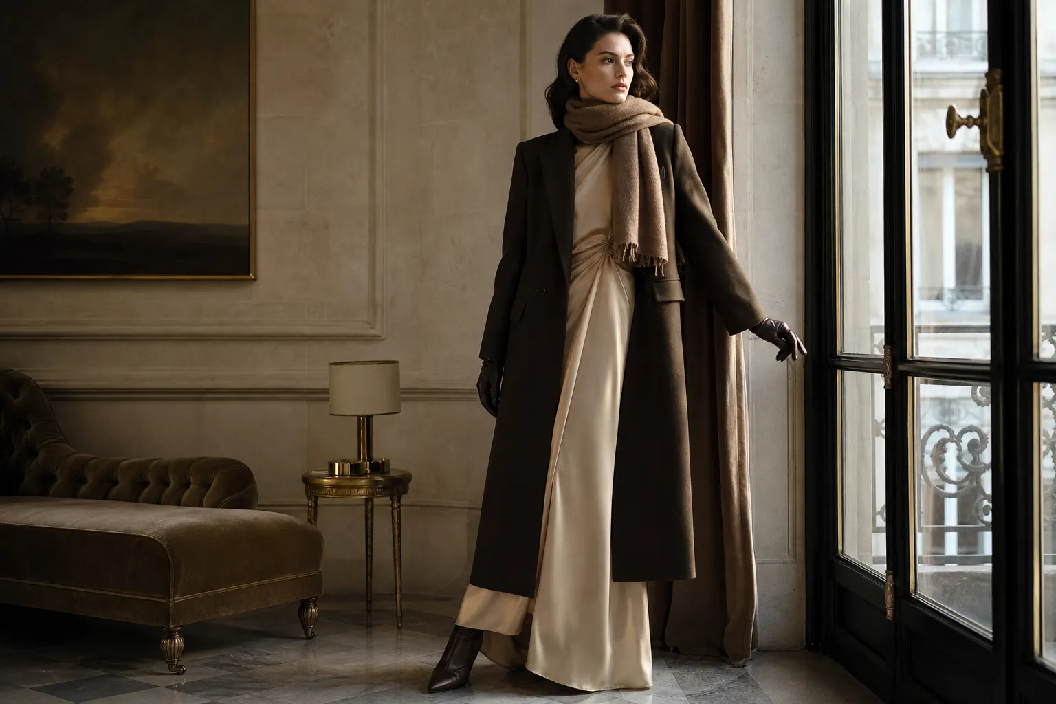 astuces pour porter une robe longue en hiver avec élégance